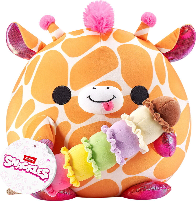 Snackles Kosedyr - 20 cm - Sjiraffen Lola m. Iskjeks - SNACKLES - OneSize - Kosedyr