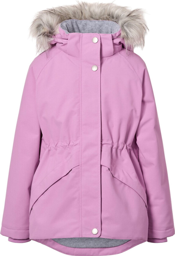 Vinterjakke - Cathy Fur - Purple Stråle - - 10 år (140) - Vinterjakke