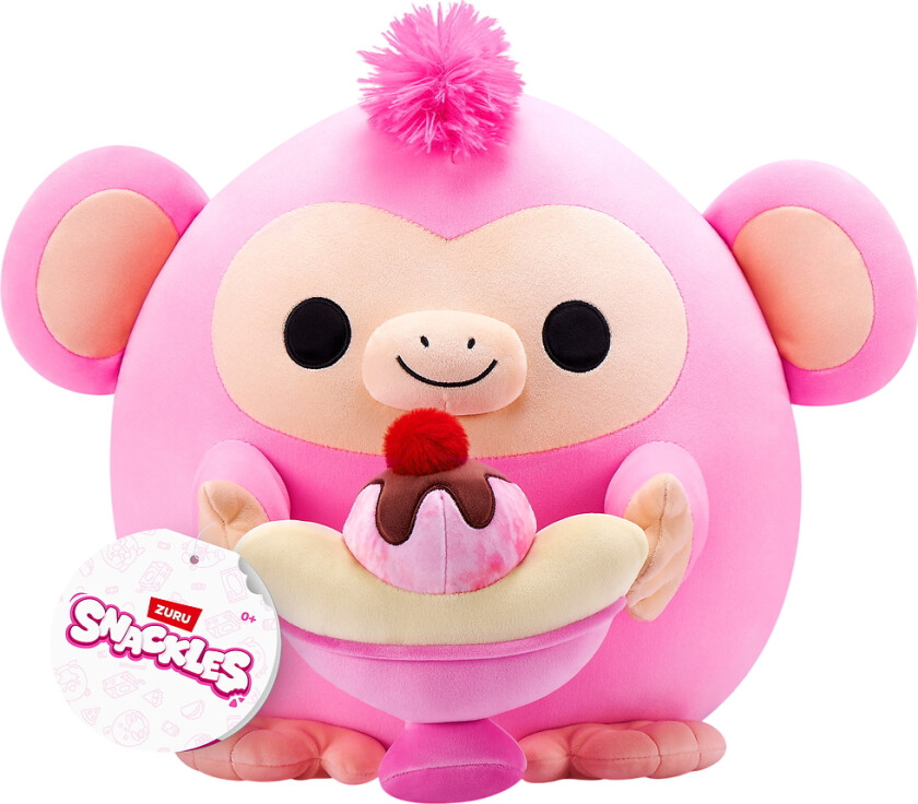 Snackles Kosedyr - 20 cm - Ape Ellie m. Banansplitt - SNACKLES - OneSize - Kosedyr