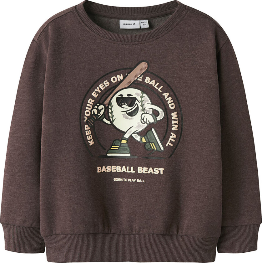 Collegegenser - NmmOlaf - Shaved Chocolate - - 4 år (104) - Collegegenser