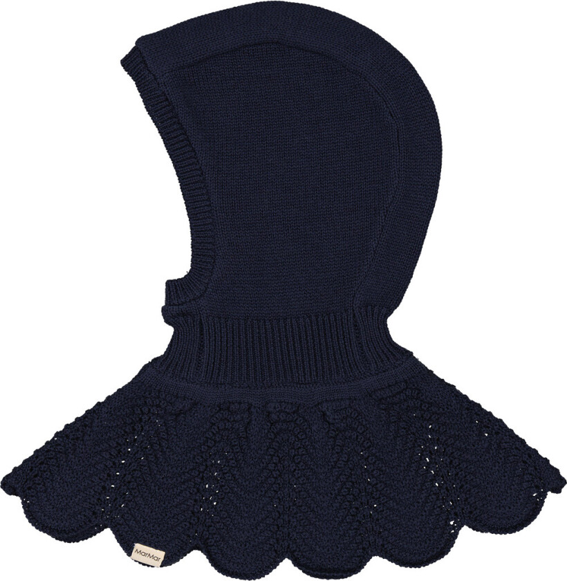 Balaclava - Ull/Bomull - 2-lags - Strikk - Adalyn - Ink - - 1-1½ år (80-86) - Balaclava - dobbel