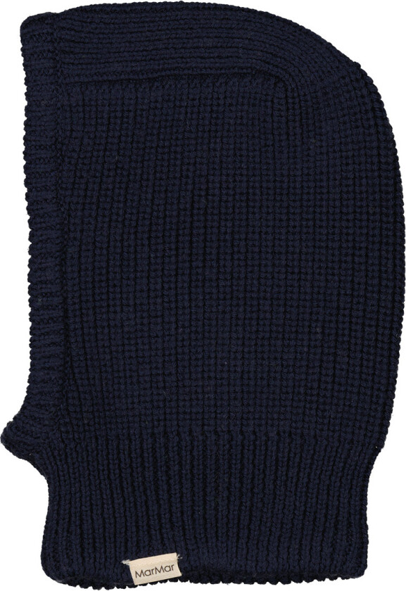 Balaclava - Ull/Bomull - 2-lags - Strikk - Amaro - Ink - - 1-1½ år (80-86) - Balaclava - dobbel