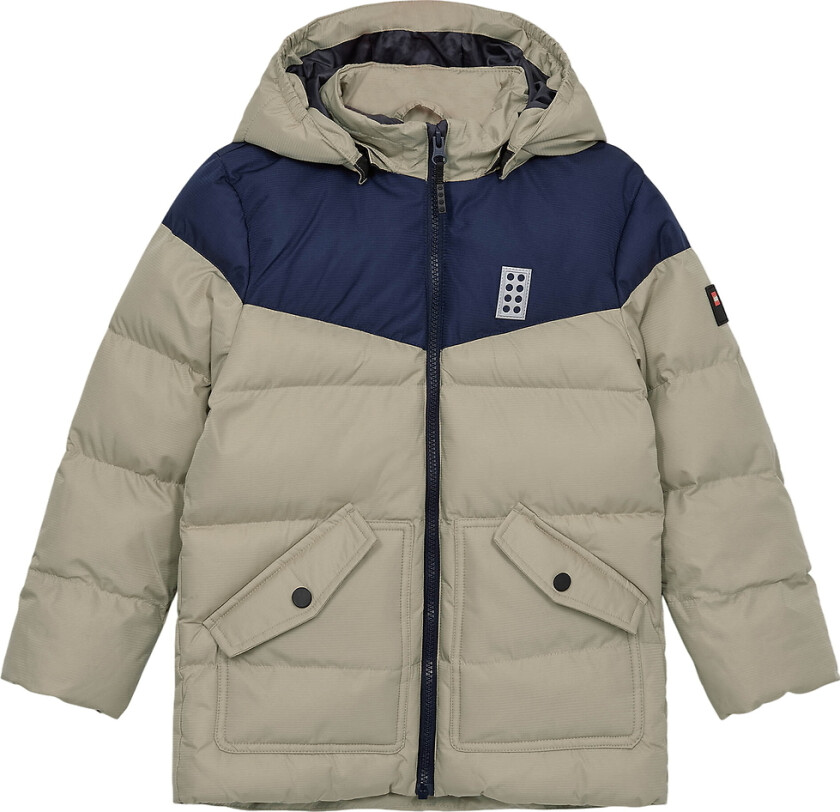 Polstret Jakke - LWJebel 733 - Beige/Blå - - 10 år (140) - Dunjakke