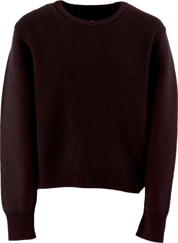Genser - Ull/Bomull - Beskåret - Sjokolade Plum - - 12 år (152) - Genser