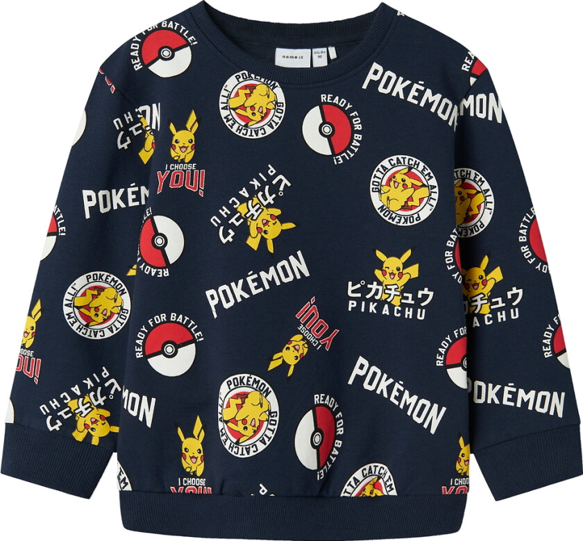 Collegegenser - NmmSilo - Pokémon - Navy Blazer - - 3 år (98) - Collegegenser