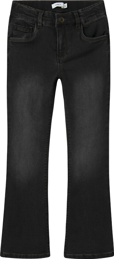 Jeans - Støvel - Fleece - NkfSalli - Black Denim - - 10 år (140) - Jeans