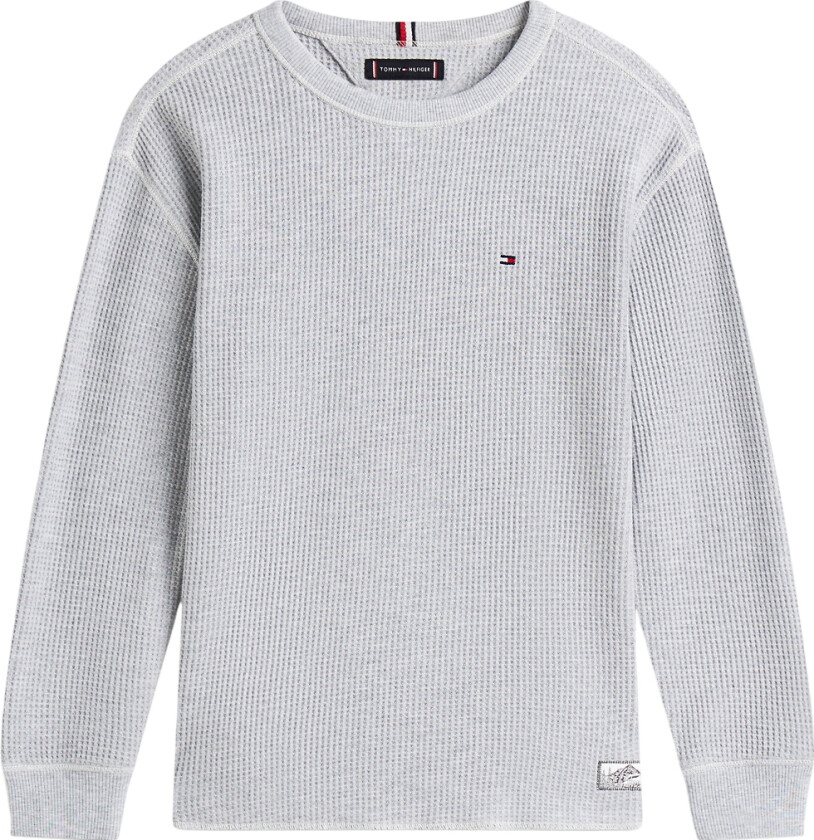 Genser - Strikk - Lysegrå Melert - - 8 år (128) - Genser