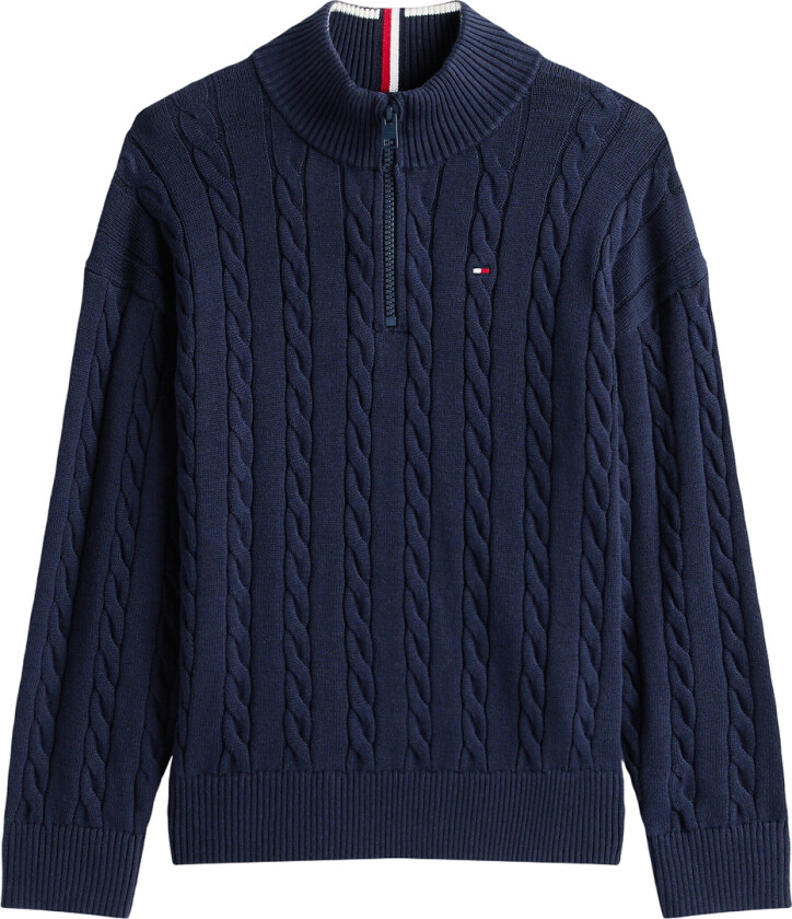 Genser m. Glidelås - Dark Natt Navy - - 7 år (122) - Genser