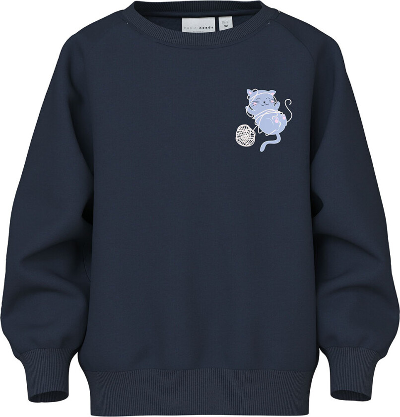 Collegegenser - NmfVenus - Navy Blazer/CAT Garn - - 5 år (110) - Collegegenser