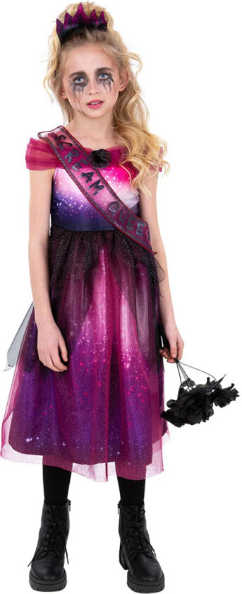 Kostymer - Skrikdronningen - Lilla/Rosa - - 10-12 år (140-152) - Kostymer