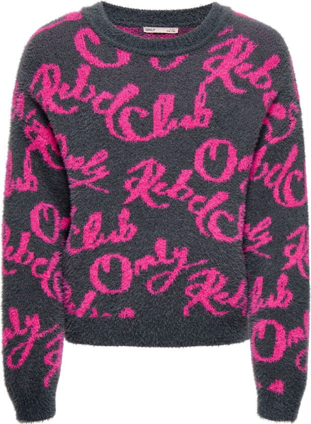 Genser - Strikk - KogDina - Svertet Pearl/Magenta - - 9-10 år (134-140) - Genser