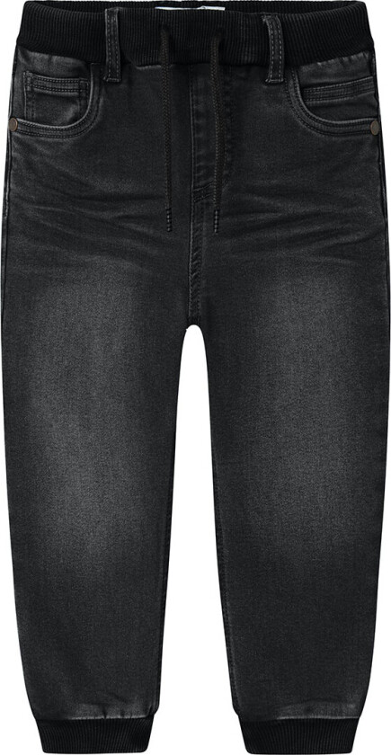 Jeans - Baggy - Fleece - NmmBen - Black Denim - - 3 år (98) - Jeans