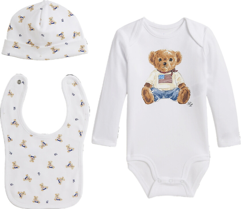 Bilde av Gaveeske - Siklesmekke/Lue/Body I/e - Hvit/Blå - - 74 - Langermet Body