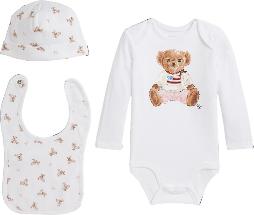 Bilde av Gaveeske - Siklesmekke/Lue/Body I/e - Hvit/Ros - - 74 - Langermet Body