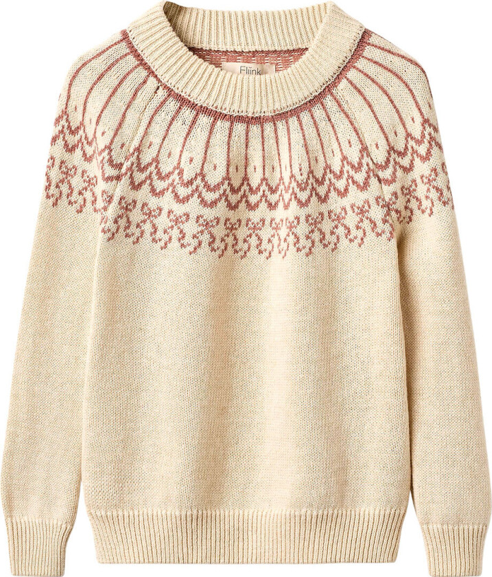 Genser - Bomull/Ull - Strikk - Nova - Bow - Sandskall - - 110 - Genser