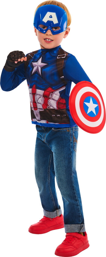 Kostymer - Marvel Captain America - - 4-6 år (104-116) - Kostymer