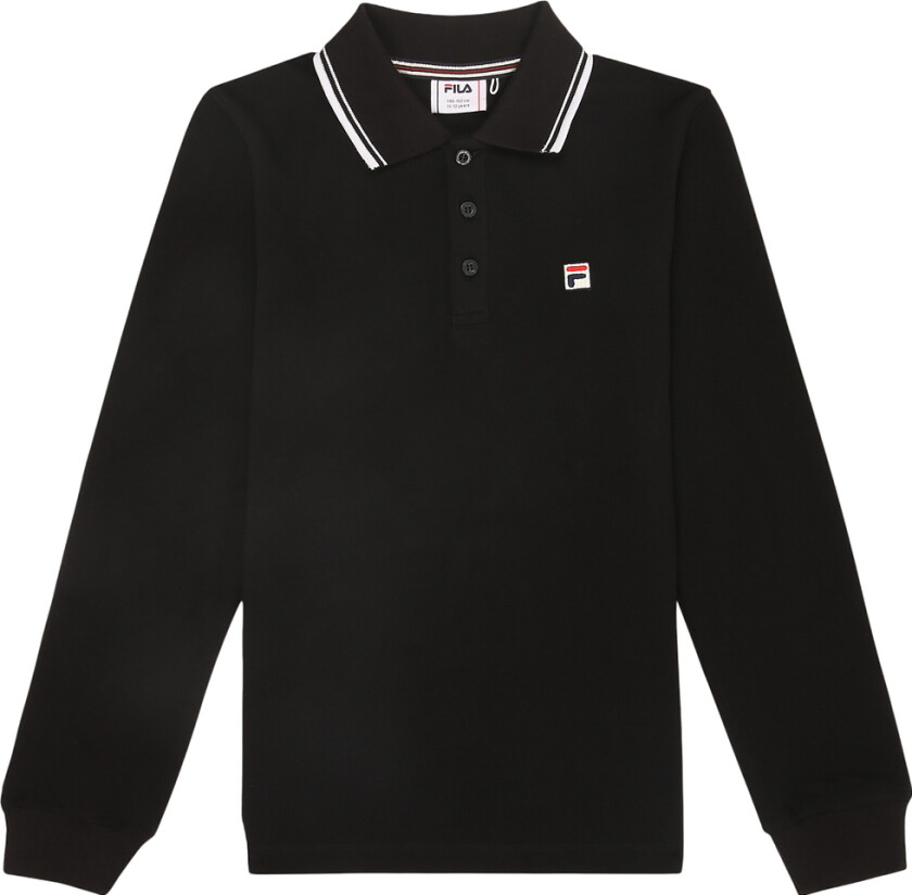 Poloskjorte - Piqué - Biella - Svart m. Logo - - 11-12 år (146-152) - Polo