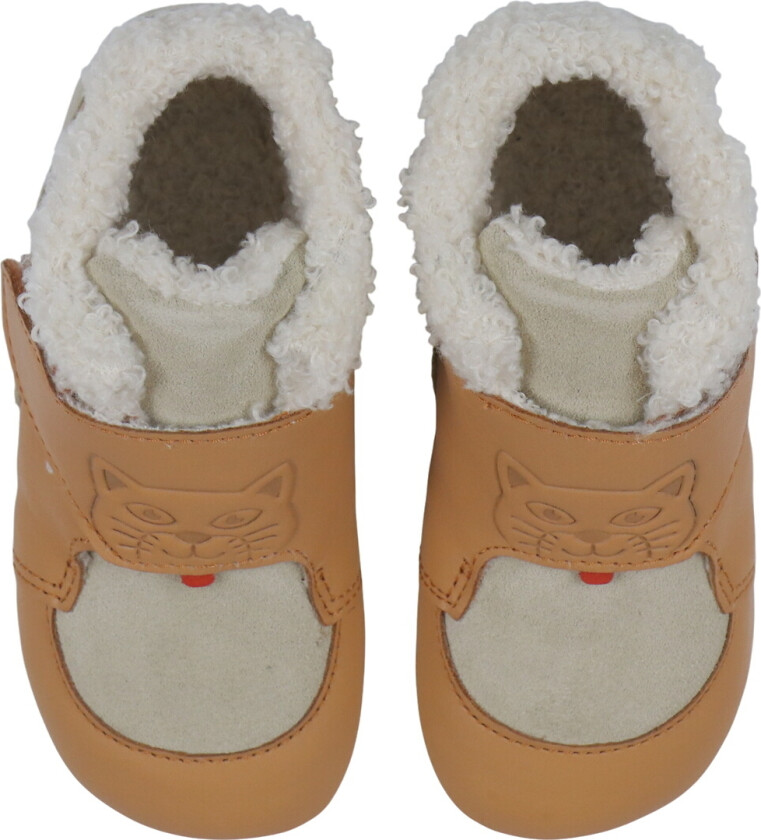 Tøfler m. Fôr - Nei - Leather - Growy CAT - Brown - - 18/19 - Tøfler
