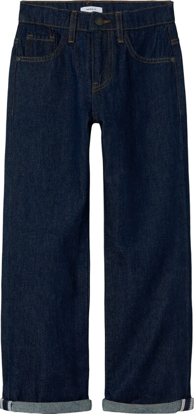 Jeans - Straight - NkmRyan - Dark Blue Denim/Uvasket - - 9 år (134) - Jeans