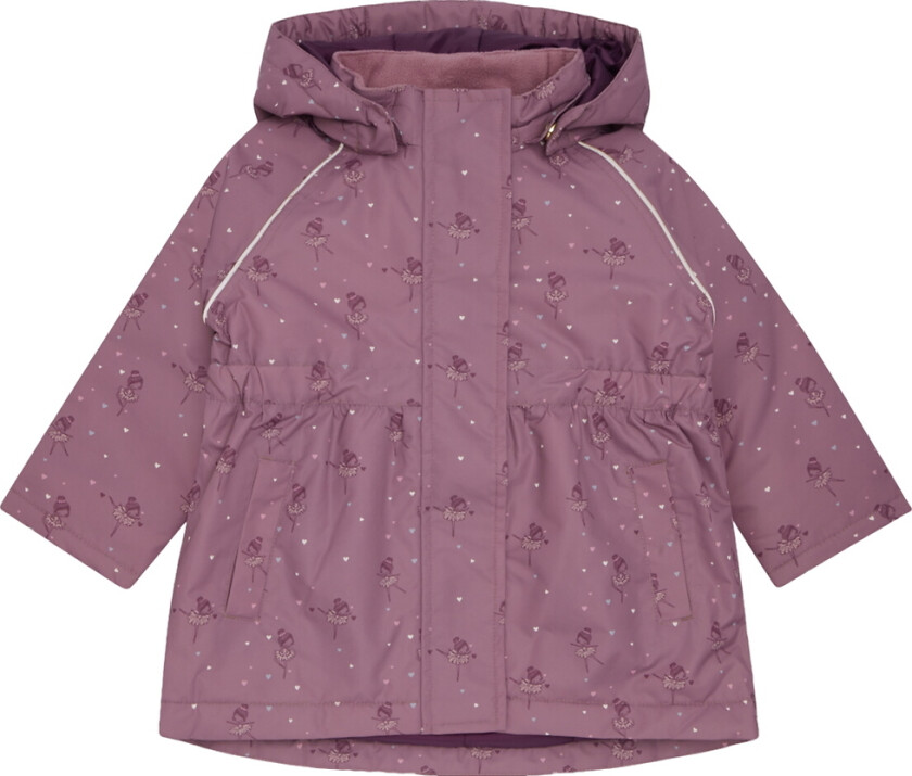 Vinterjakke - HCObia - Pale Mauve m. Hjerter/Bal - - 1 år (80) - Vinterjakke
