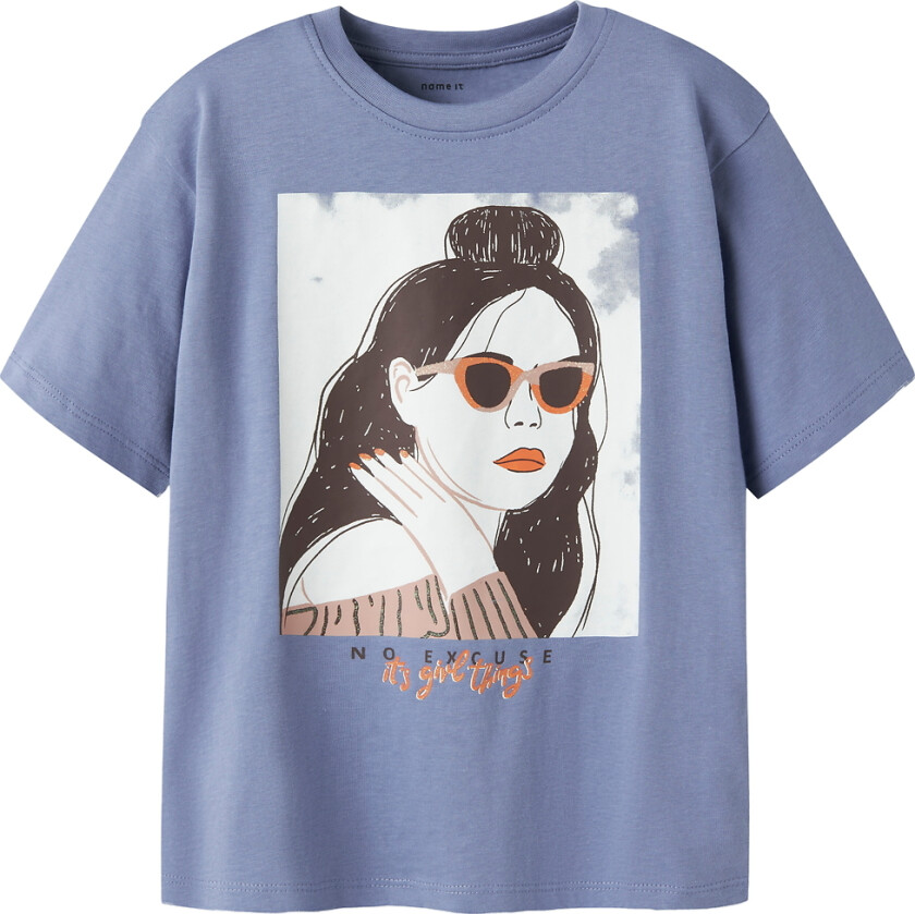 T-skjorte - NkfObia - Blue Ice - - 6 år (116) - T-skjorte