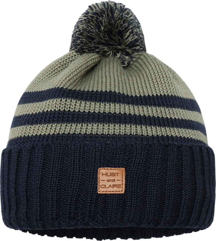 Lue - Ull/Bomull - Strikk - HCFalke - Mer Navy - - 1-2 år (80-92) - Lue