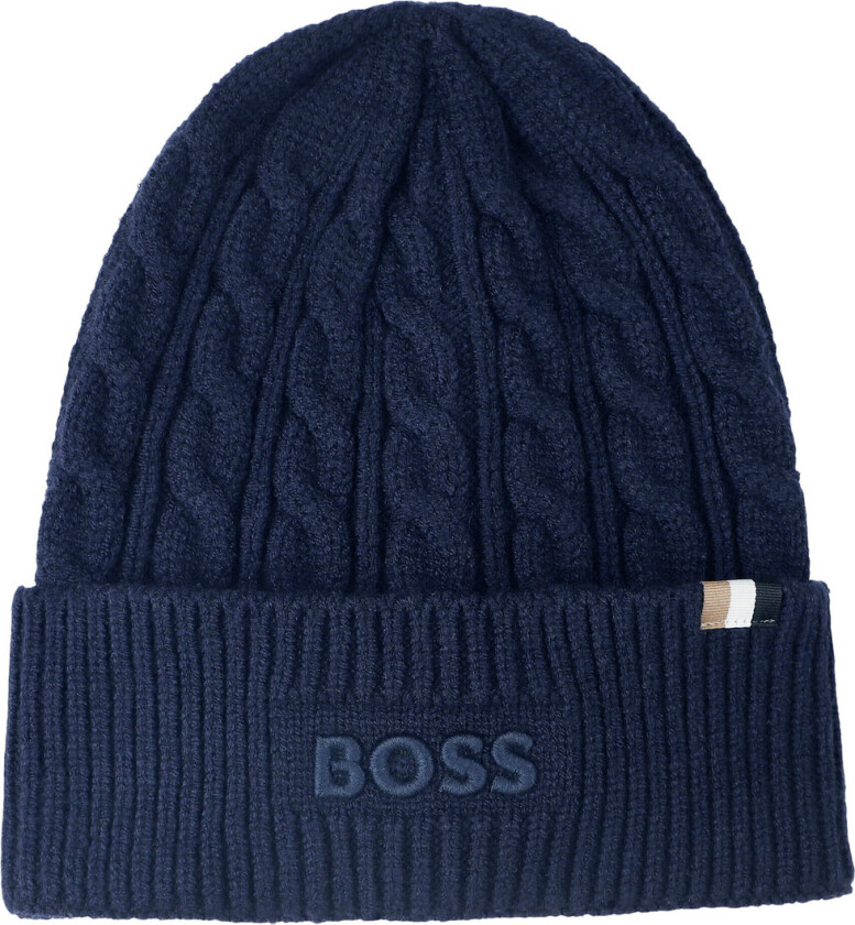 Lue - Strikk - Navy - - 54 cm - Lue