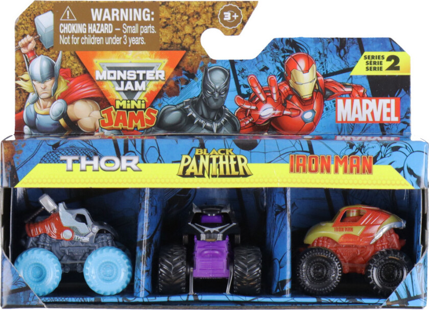 Biler - 1:87 - Mini - Marvel - 3-pack - - OneSize - Bil