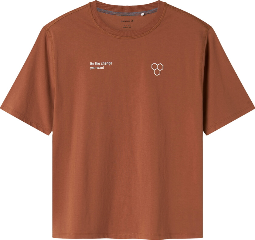 T-skjorte - NkmOakley - Johannesbrød Brown - - 9-10 år (134-140) - T-skjorte