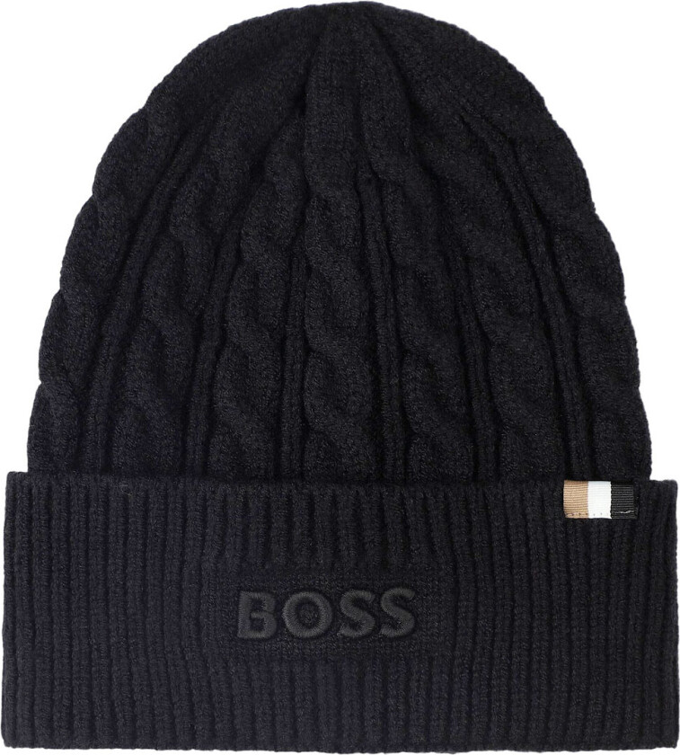 Lue - Strikk - Svart - - 56 cm - Lue