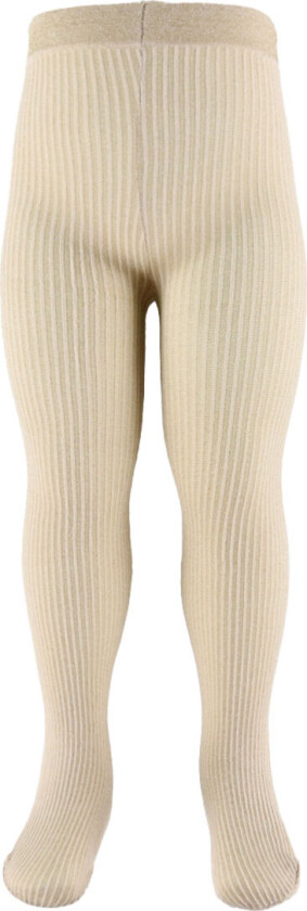 Strømpebukser - Beige m. Glitter - - 3-4 år (98-104) - Strømpebukser