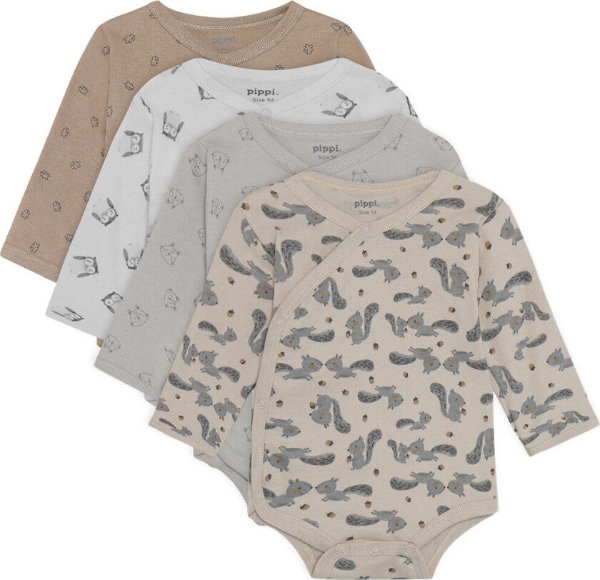 Slå-Om Bodyer I/e - 4-pack - Regnværsdag - - 56 - Langermet Body