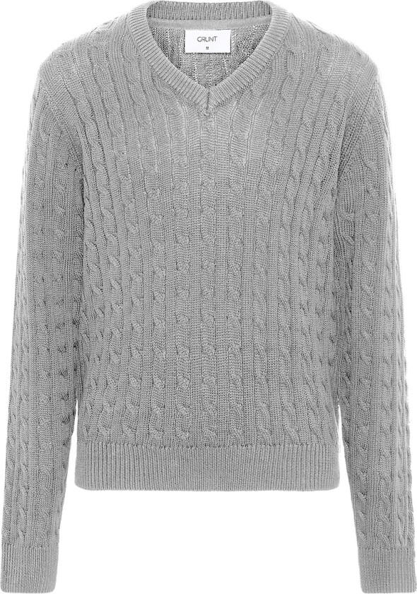 Genser - Strikk - GrAron - Grey Melange - - 16 år (176) - Genser