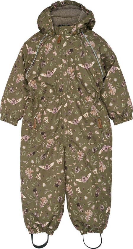 Vinterdress - Foran - Brent Olive m. Trykk - - 8 år (128) - Vinterdress