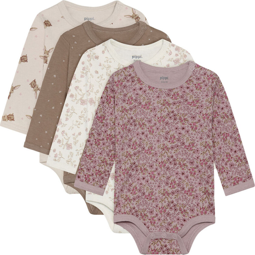 Bodyer I/e - 4-pack - Violet Ice - - 1½ år (86) - Langermet Body