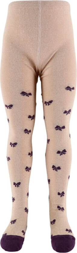 Strømpebukser - Glitter - Crystal Rosa m. Løkker - - 86/92 - Strømpebukser