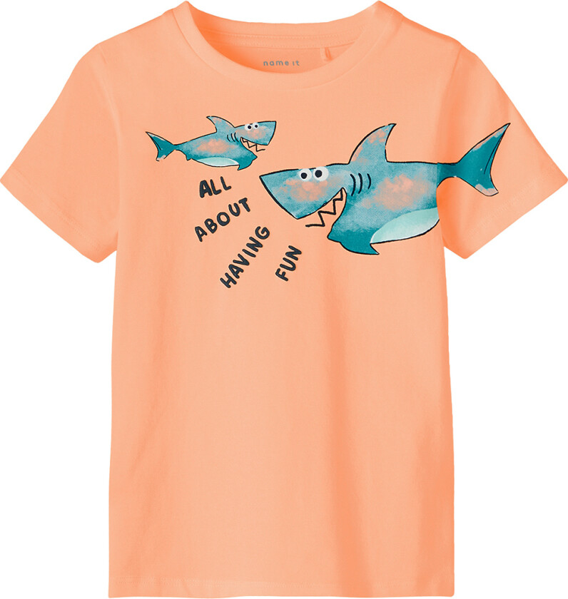 T-skjorte - NmmPjarrie - Peach Nektar - - 1½ år (86) - T-skjorte