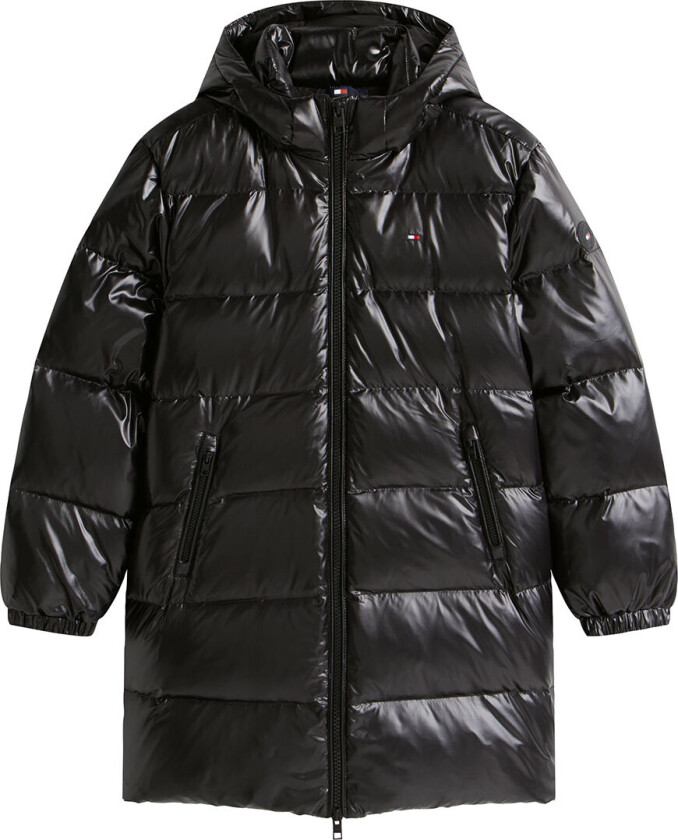 Dunjakke - Lang - Black - - 12 år (152) - Dunjakke