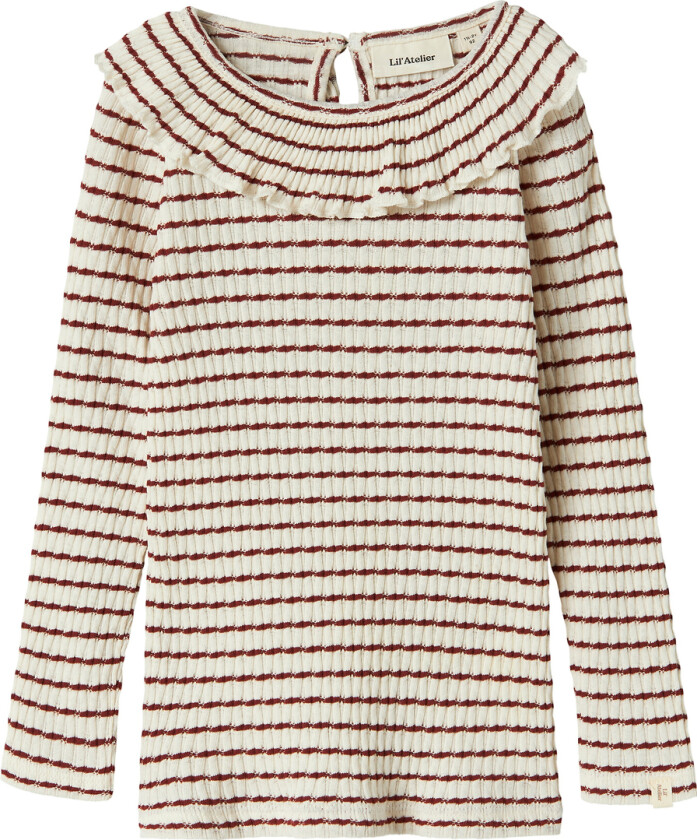 Lil' Atelier Genser - Rib - NmfOsophia - Hot Chocolate - Lil Atelier - 3 år (98) - Genser