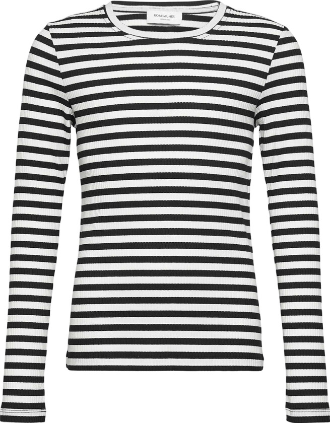Genser - Rib - Black White Stripe - - 10 år (140) - Genser