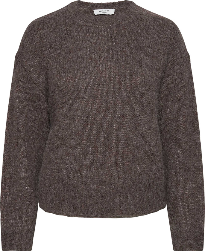 Genser - Strikk - Ull - Brown Grey Melange - - 10 år (140) - Genser