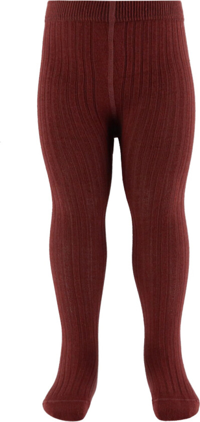 Lil' Atelier Strømpebukser - Rib - NbfIlso - Hot Chocolate - Lil Atelier - 62/68 - Strømpebukser
