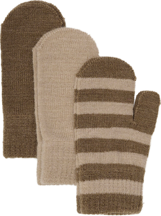Minyno Votter - 3-pack - Ull - Rensdyr - Minymo - 3-6 år (98-116) - Votter