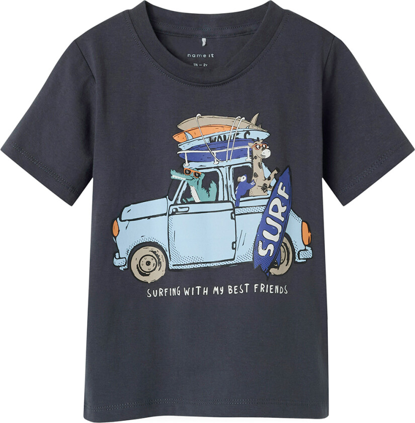 T-skjorte - NmmPfreddis - India Ink - - 5 år (110) - T-skjorte