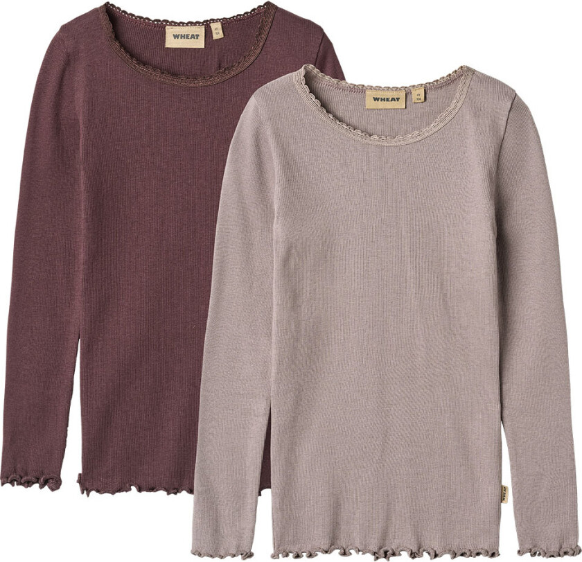 Genser - 2-pack - Rib - Bomull/Modal - Reese - Purple Fudg - - 3 år (98) - Genser