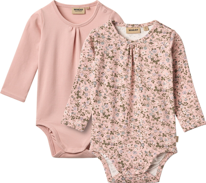Bilde av Bodyer I/e - 2-pack - Liv - Rose Powder Blomster - - 2 år (92) - Langermet Body