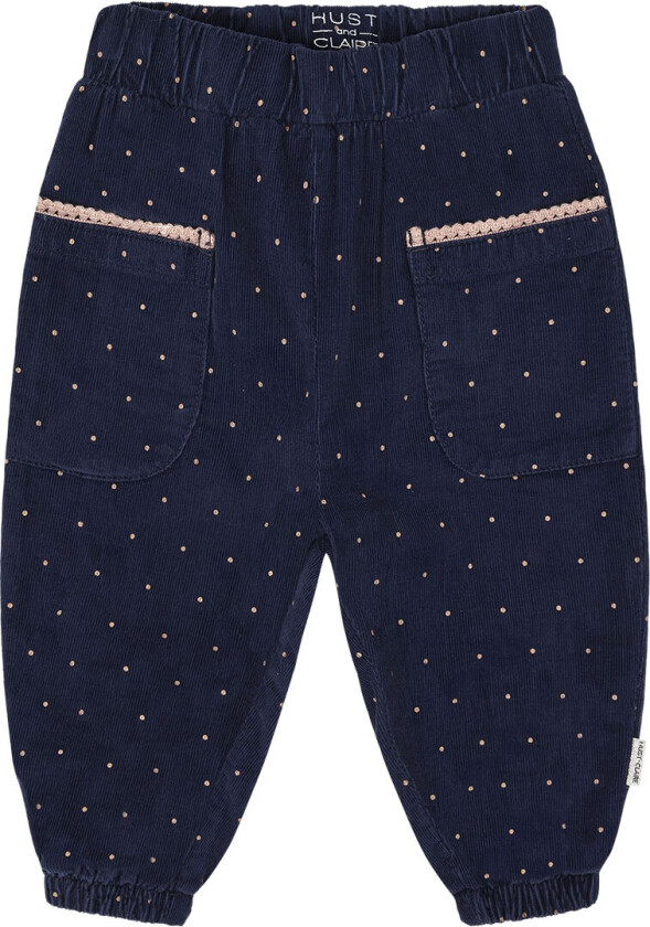 Fløyelsbukser - HCTrine - Marine m. Prikker - - 56 - Fløyelsbukser
