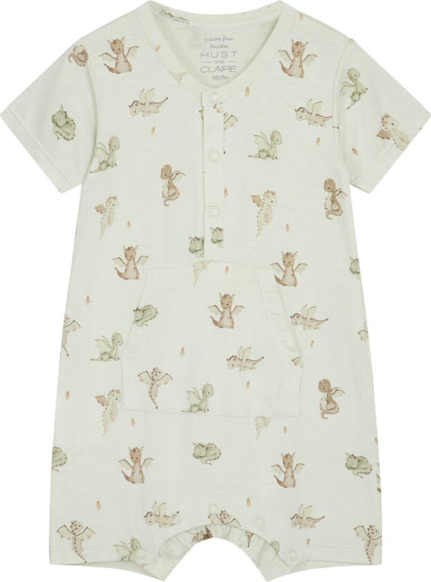 Nattdrakt - Bambus - Milu - Green Hint m. Trykk - - 62 - Nattdrakt