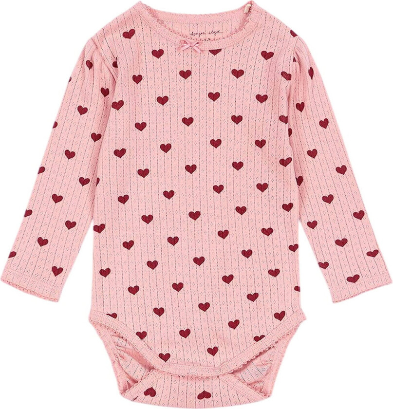 Body I/e - Minnie - Amour Rouge m. Hullmønster - - 6 md - Langermet Body