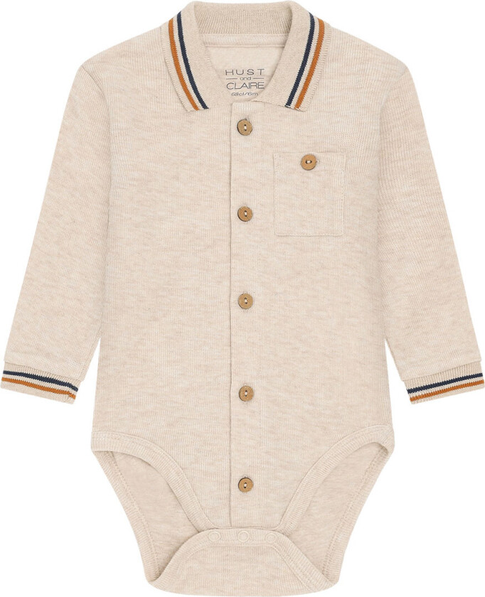 Body I/e - HCBoye - Wheat Melert - - 2 år (92) - Langermet Body